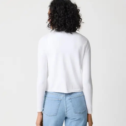 J.Crew Tie Front Cardigan Sweater in White, Size Large