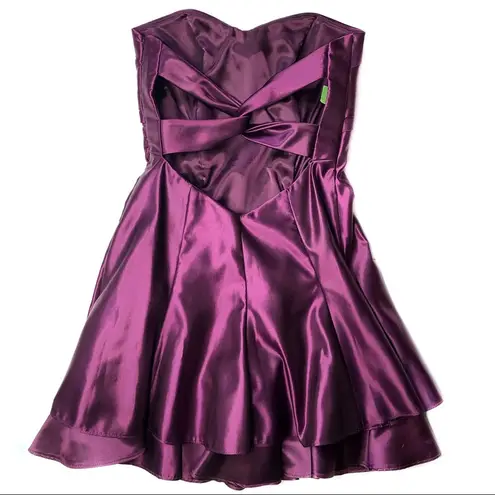 Gunne Sax Jessica McClintock Strapless Satin Dress