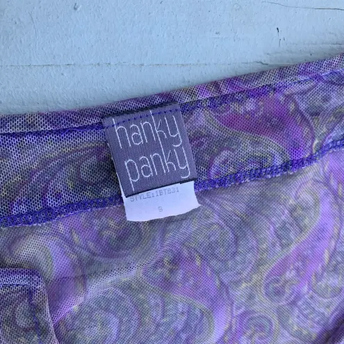 Hanky Panky Vintage  Purple Paisley Sheer Top Coverup