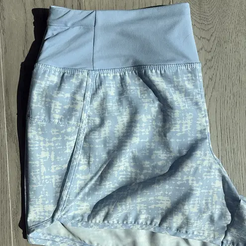 RBX Medium Blue White Activewear Summer Shorts 4” Inseam