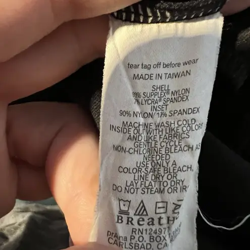 prAna Black Zip Sweater Jacket M Breathe Yoga Layna Equestrian Horseshoe