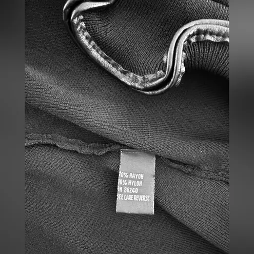 Stera Womens Black Long Open Front Long Sleeve Ruffled Design Cardigan Size M Size M