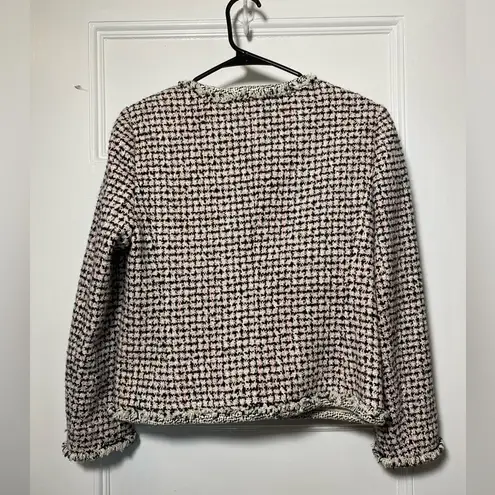 Rebecca Taylor | Houndstooth Tweed Jacket with Floral Appliqué