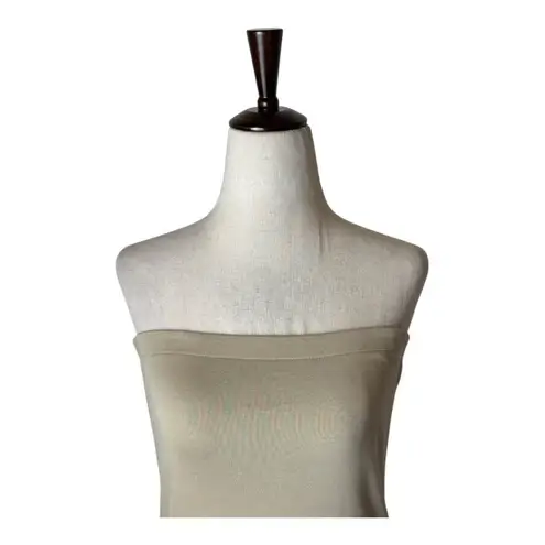 Djerf Avenue Dress Women Large Tan Nougat Strapless Tube Mini Streetwear Edgy