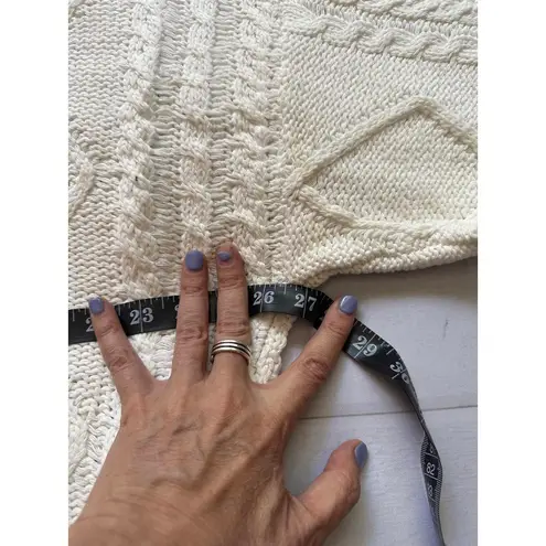 Petal + Pup Women's Cream Cable Knit Turtleneck Sweater L/XL White Size L