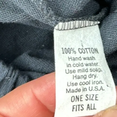 Vintage Radio Two Piece Embroidered Top & Pants Loungewear Set Black One Size Size undefined