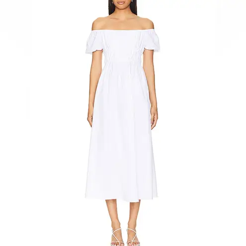 Revolve SNDYS Sofia White Linen Cotton Maxi Dress size Medium $109