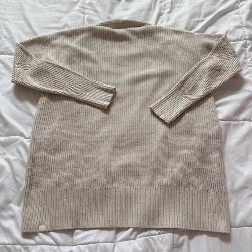 Lululemon Womens Long Sleeve Open Front Cardigan Sweater Tan Womens Size M/L White Size L