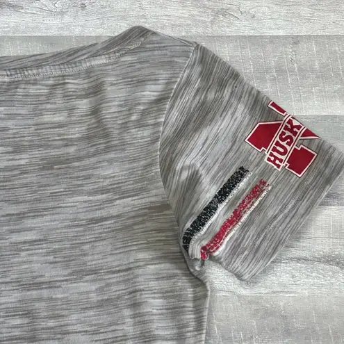 Creative Apparel Nebraska Huskers Scoop Neck T Shirt Womens Small Heathered Grey College Tee NCAA