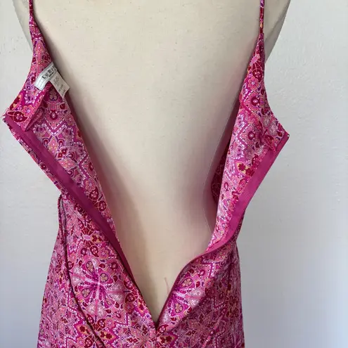 Vintage 90s Pink Mandala Print Sleeveless Dress Size 8
