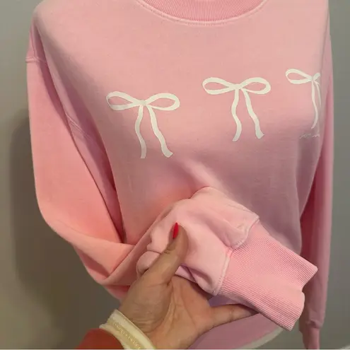 Sassy Shortcake Boutique Brand Crewneck Bow Sweatshirt Pink