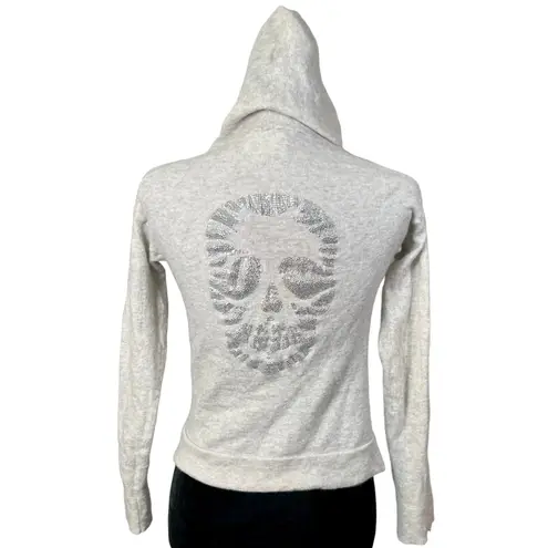 Zadig & Voltaire Cashmere Sixtine Skull Full Zip Cardigan Size Medium