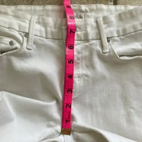 Mother Looker Ankle Fray Jeans Little Miss Innocent White Size 25