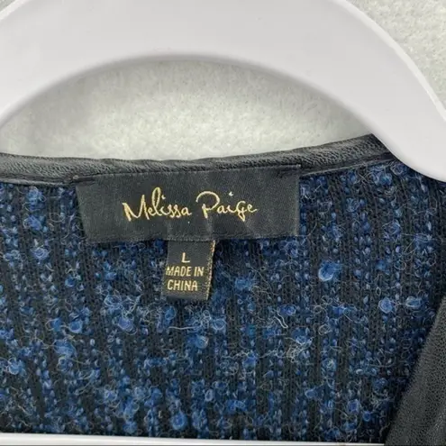 Melissa Paige Faux Leather & Boucle Open Jacket