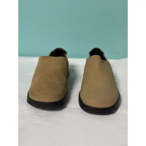 Easy Spirit Cornelia Suede Slide On Loafers Dress Shoes 8 Beige Comfort S646