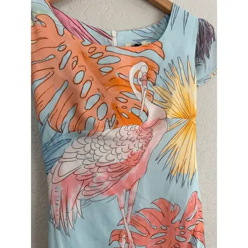 Molly Bracken NEW Flamingo Tropical Dress Pockets Resortwear Vacation Summer