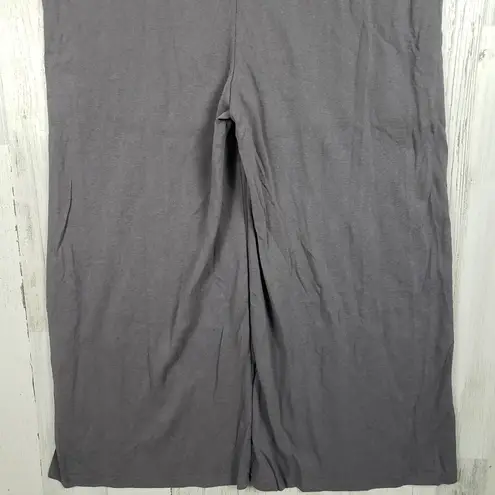 Listicle NWT  Short Sleeve Gray Knit Lined Wide Leg Jumpsuit Women's Size Small