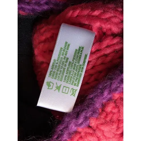 Bula Cable Chunky Knit Beanie Cap Hat OSFM Pom Ski Outdoor Winter Wonderland EUC Pink - Image 5