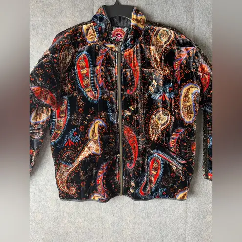 Johnny Was  Women's Size Medium Full Zip Boho pockets Dolman Quilted Jacket‎ New