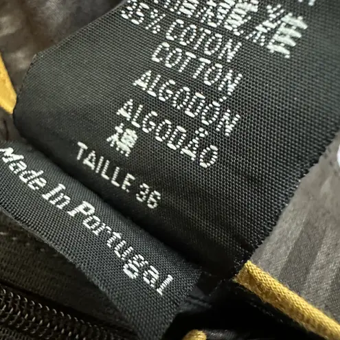 Cop Copine Black Pinstripe High Waist Italian Pencil Skirt Size 36