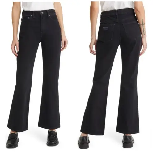 Ganni Betzy High Rise Black Flared Jeans Size 31
