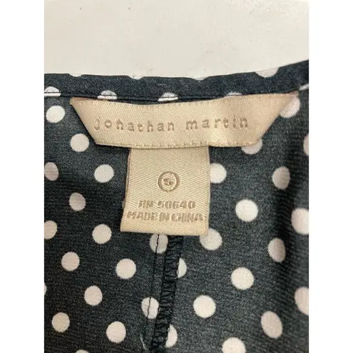 Jonathan Martin Women’s Black & White Polka Dot Top Size Small