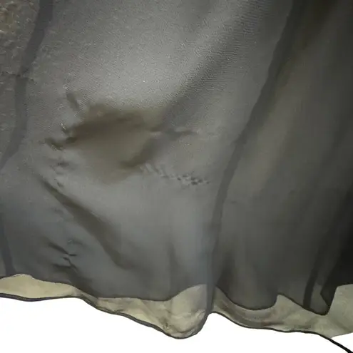 Vintage Bel Soie Black Strapless Beaded Empire Waist Floor Length Gown Size 8