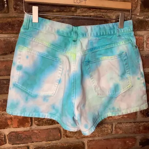 DKNY  Custom Tie Dye Denim Jean Shorts Size 10