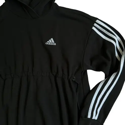 Adidas Cotton 3-Stripes Maternity Hoodie Women's Black Hooded Sweatshirt XS