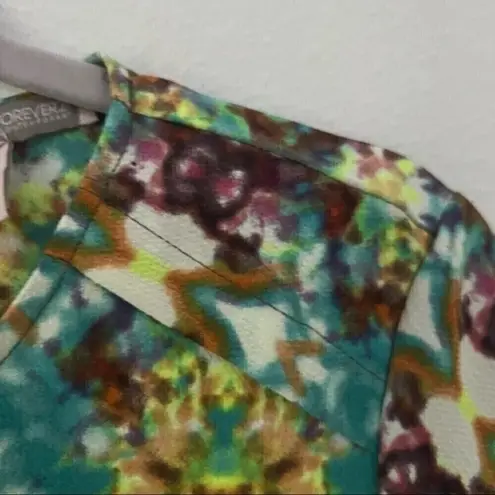 Forever 21 Vintage 90s Kaleidoscope Print Crop Top | Short Sleeve | Size S Yellow