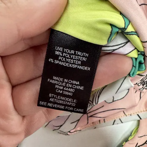 AFRM Halter Top Womens Medium Ramona Multicolor Floral Print Hook Closure Crop