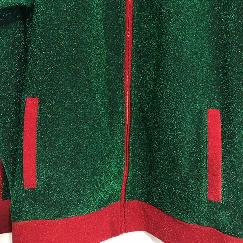 33 Degree green red sparkly track jacket holiday Christmas fun women’s size XXL