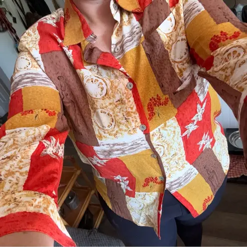 Vintage 90’s Kathy Ike Citrus & Oil Button