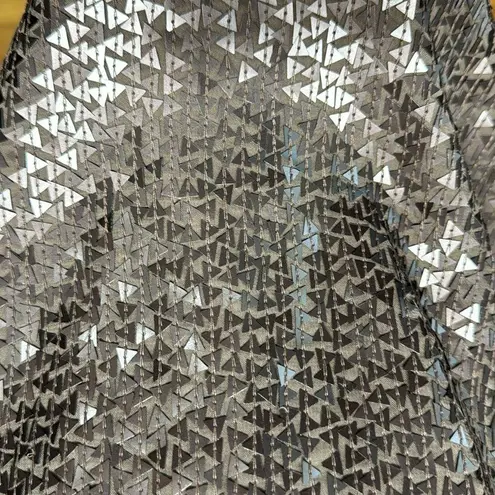 MM Couture by Miss Me Brown Silky Sleeveless Sequins V-Neck Dress