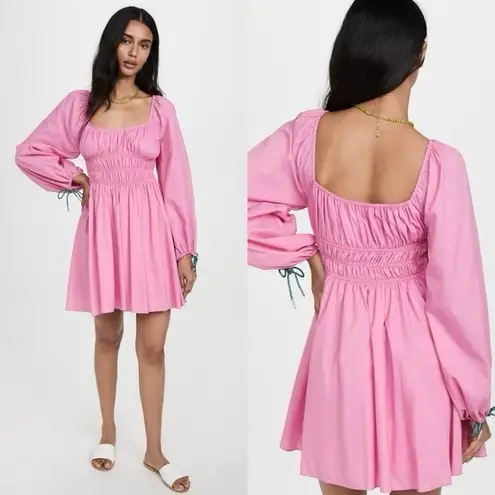 STAUD faye' Mini Cotton Dress, Size Large,
$328 Pink
