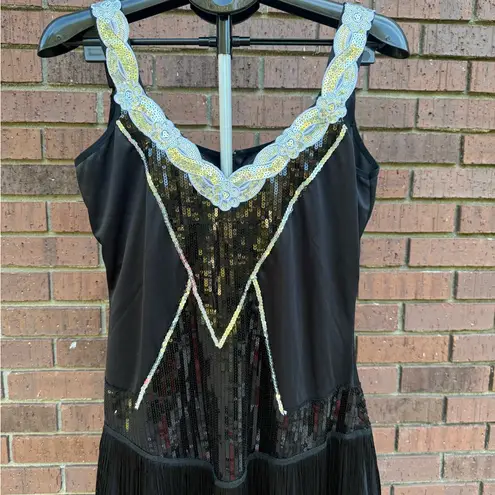 Leg Avenue Glamour Flapper Halloween Costume Dress Black Silver Plus Size 1X-2X