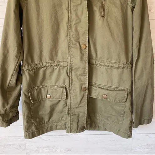 mine Plaid Utility Jacket Green Sz Small