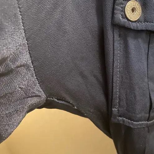 Marrakech Ellis Silky Satin Utility Jacket In Sapphire Blue Size XS