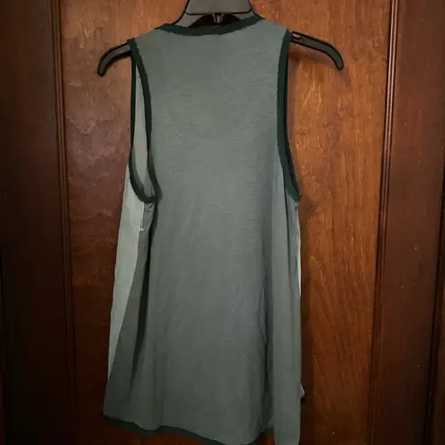 Anthropologie DOLAN Acadia Embroidered Tank Top Teal Blue Green Textured M Size M