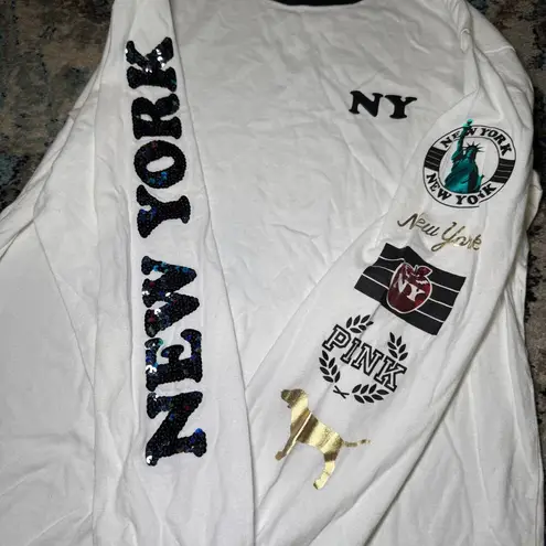 PINK - Victoria's Secret VS PINK bling new york top