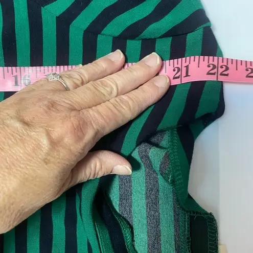 Madewell ‎ green and black striped top