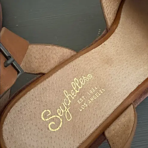 Seychelles Anthropologie  Calming Influence Suede Leather Platform Sandal Sz 7.5