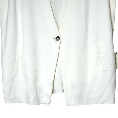 NWT Maeve By Anthropologie Women’s Oversized Muscle Sweater Vest Ivory Size L Size L