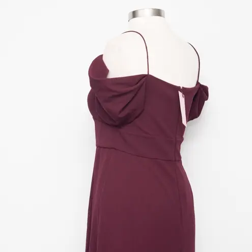 Sachin + Babi Sachin Babi Brittany Stretch Crepe Gown Deep Wine