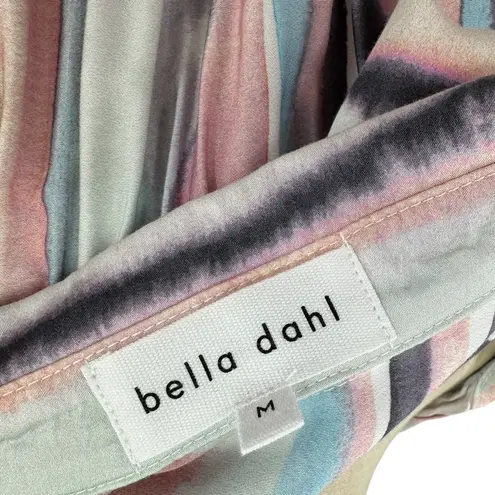 Bella Dahl Button Down Shirt Coastal Stripe Cream Pink Blue Size Medium