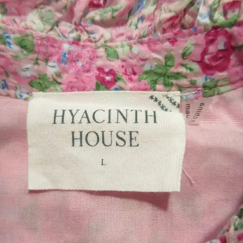 NWT Tuckernuck Hyacinth House Louisa Maxi in Pink Floral Ruffle Collar Dress L Size L