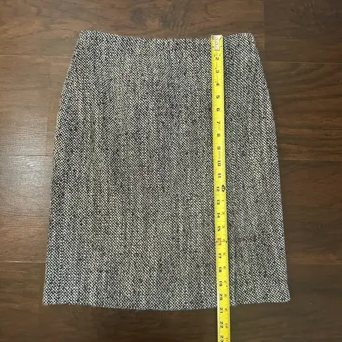 Brooks Brothers blue & white tweed wool blend pencil skirt size 2