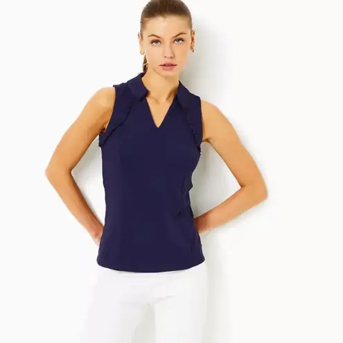 Lilly Pulitzer  Martina Polo top UPF 50+ Luxletic small $88 Navy