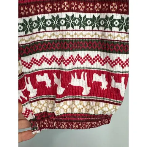Christmas Theme Pull On Ribbed Loungewear Pajama Pants Women's Small NWOT Red