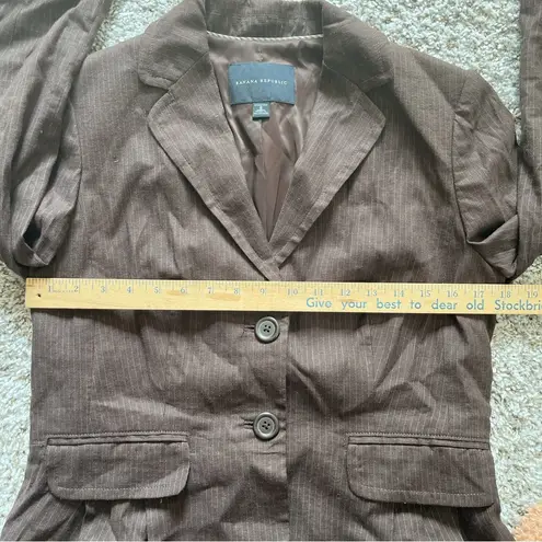 Banana Republic  Women’s Blazer Brown Size 8 Career Suit Business Casual Jacket